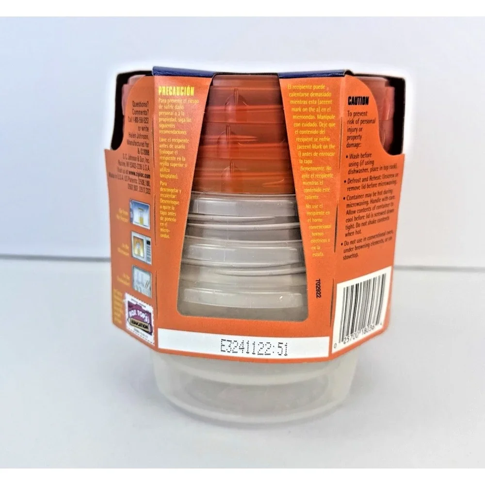 Ziploc Twist 'N Loc Containers Small Round 3 Pack Containers With Lid 16 Oz New